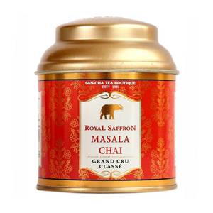 Sancha Royal Saffron Masala Chai 30Tea Bags In Can 60Gms -Saffron Threads Are Blended In Famous Masala Chai