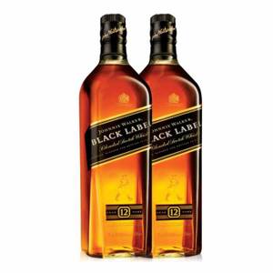 Johnnie Walker Black Label Twin Pack Aged 12 Yo Blended Scotch Whisky -2X1l